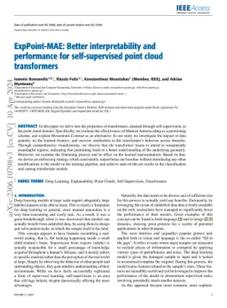ExpPoint-MAE: Better interpretability and performance for
  self-supervised point cloud transformers