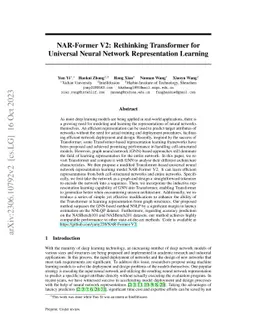 NAR-Former V2: Rethinking Transformer for Universal Neural Network
  Representation Learning