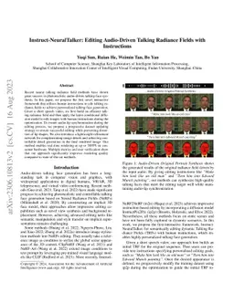 Instruct-NeuralTalker: Editing Audio-Driven Talking Radiance Fields with
  Instructions