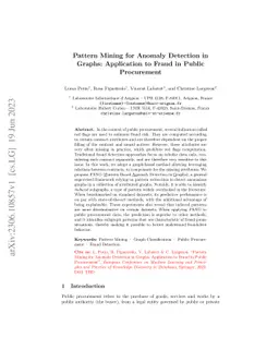 Pattern Mining for Anomaly Detection in Graphs: Application to Fraud in
  Public Procurement