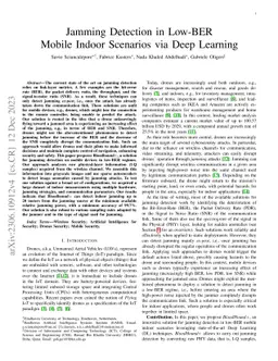 Jamming Detection in Low-BER Mobile Indoor Scenarios via Deep Learning