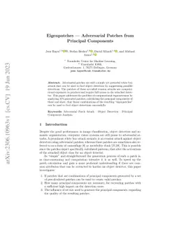 Eigenpatches -- Adversarial Patches from Principal Components