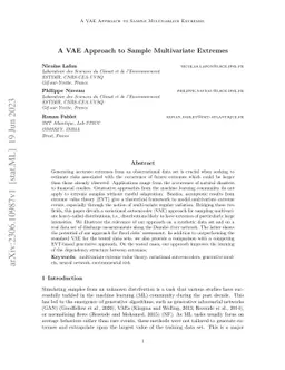 A VAE Approach to Sample Multivariate Extremes