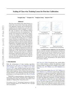 Scaling of Class-wise Training Losses for Post-hoc Calibration