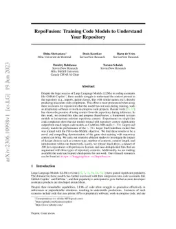RepoFusion: Training Code Models to Understand Your Repository