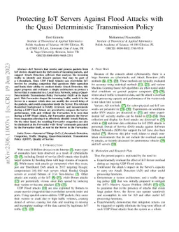Protecting IoT Servers Against Flood Attacks with the Quasi
  Deterministic Transmission Policy