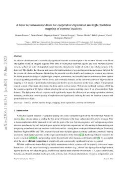 A lunar reconnaissance drone for cooperative exploration and
  high-resolution mapping of extreme locations