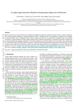 A Lightweight Generative Model for Interpretable Subject-level
  Prediction
