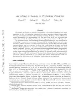 An Isotonic Mechanism for Overlapping Ownership