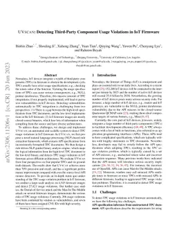 UVSCAN: Detecting Third-Party Component Usage Violations in IoT Firmware
