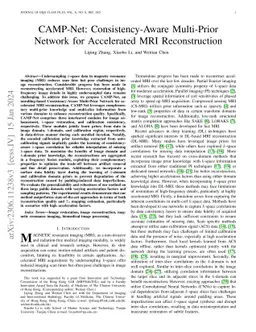 CAMP-Net: Consistency-Aware Multi-Prior Network for Accelerated MRI
  Reconstruction