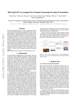 HK-LegiCoST: Leveraging Non-Verbatim Transcripts for Speech Translation