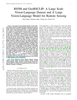 RS5M and GeoRSCLIP: A Large Scale Vision-Language Dataset and A Large
  Vision-Language Model for Remote Sensing