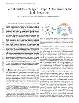 Variational Disentangled Graph Auto-Encoders for Link Prediction