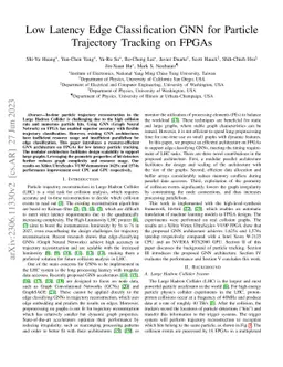 Low Latency Edge Classification GNN for Particle Trajectory Tracking on
  FPGAs