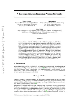 A Bayesian Take on Gaussian Process Networks