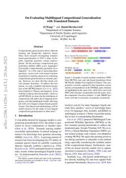 On Evaluating Multilingual Compositional Generalization with Translated
  Datasets