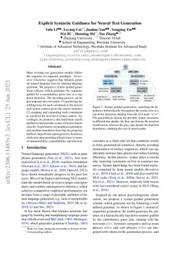 Explicit Syntactic Guidance for Neural Text Generation