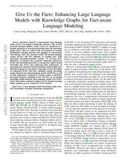 Give Us the Facts: Enhancing Large Language Models with Knowledge Graphs
  for Fact-aware Language Modeling