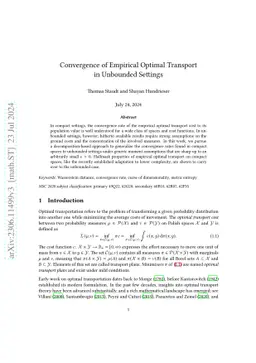 Convergence of Empirical Optimal Transport in Unbounded Settings