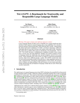 TrustGPT: A Benchmark for Trustworthy and Responsible Large Language
  Models