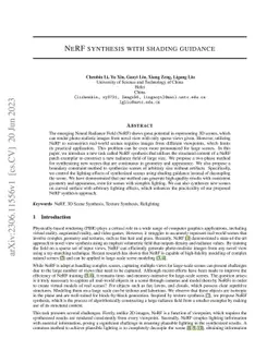 NeRF synthesis with shading guidance