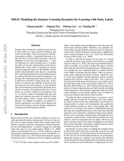 MILD: Modeling the Instance Learning Dynamics for Learning with Noisy
  Labels