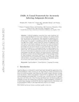FAIR: A Causal Framework for Accurately Inferring Judgments Reversals