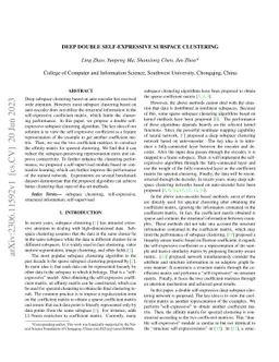 Deep Double Self-Expressive Subspace Clustering