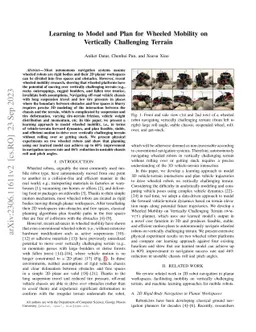 Learning to Model and Plan for Wheeled Mobility on Vertically
  Challenging Terrain