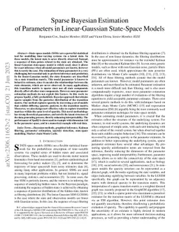 Sparse Bayesian Estimation of Parameters in Linear-Gaussian State-Space
  Models