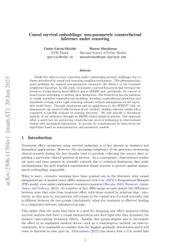 Causal survival embeddings: non-parametric counterfactual inference
  under censoring