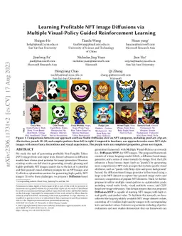 Learning Profitable NFT Image Diffusions via Multiple Visual-Policy
  Guided Reinforcement Learning