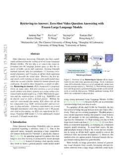 Retrieving-to-Answer: Zero-Shot Video Question Answering with Frozen
  Large Language Models