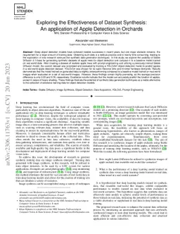 Exploring the Effectiveness of Dataset Synthesis: An application of
  Apple Detection in Orchards