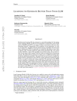 Learning to Generate Better Than Your LLM