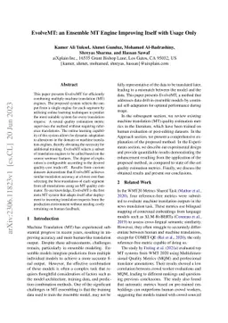 EvolveMT: an Ensemble MT Engine Improving Itself with Usage Only