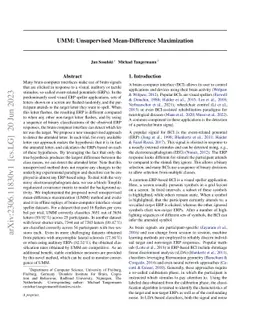 UMM: Unsupervised Mean-difference Maximization
