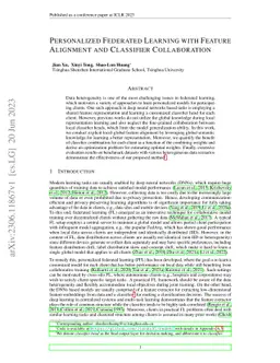 Personalized Federated Learning with Feature Alignment and Classifier
  Collaboration