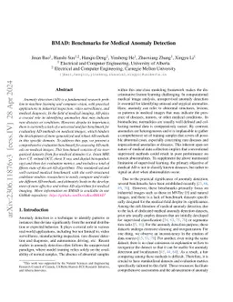BMAD: Benchmarks for Medical Anomaly Detection