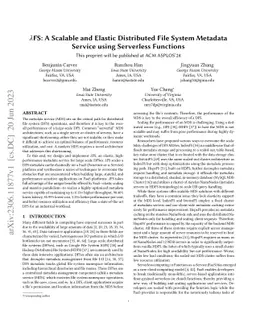 $λ$FS: A Scalable and Elastic Distributed File System Metadata
  Service using Serverless Functions