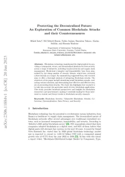 Protecting the Decentralized Future: An Exploration of Common Blockchain
  Attacks and their Countermeasures