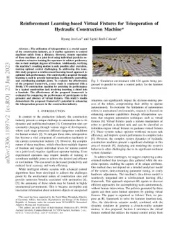 Reinforcement Learning-based Virtual Fixtures for Teleoperation of
  Hydraulic Construction Machine