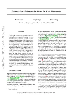 Structure-Aware Robustness Certificates for Graph Classification