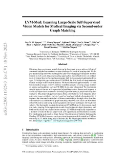 LVM-Med: Learning Large-Scale Self-Supervised Vision Models for Medical
  Imaging via Second-order Graph Matching