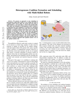 Heterogeneous Coalition Formation and Scheduling with Multi-Skilled
  Robots