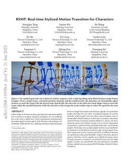 RSMT: Real-time Stylized Motion Transition for Characters