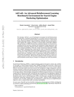 AdCraft: An Advanced Reinforcement Learning Benchmark Environment for
  Search Engine Marketing Optimization