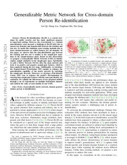 Generalizable Metric Network for Cross-domain Person Re-identification