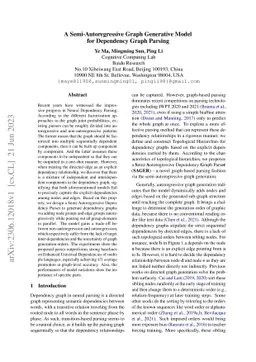 A Semi-Autoregressive Graph Generative Model for Dependency Graph
  Parsing
